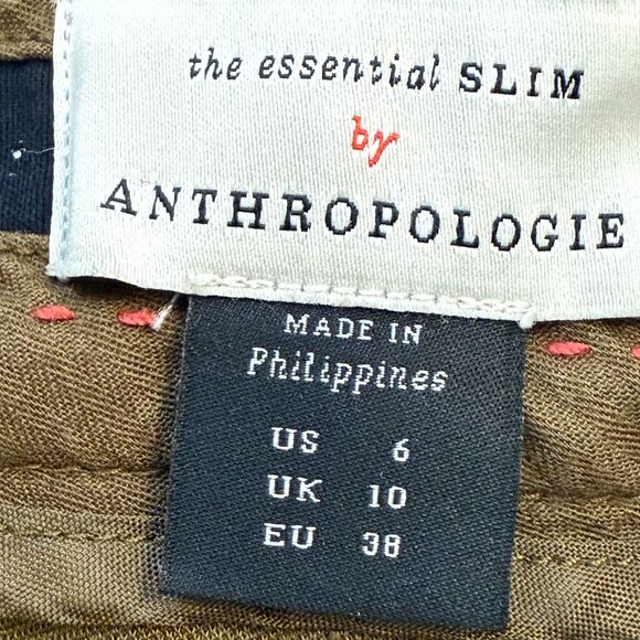 Women Anthropologie The Essential Slim Cargo Pants in Moss Green Size 6 - Picture 9 of 9